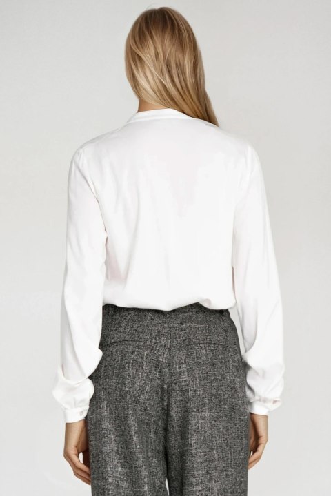 Bluzka Z Wiązaniem Pod Szyją Ecru