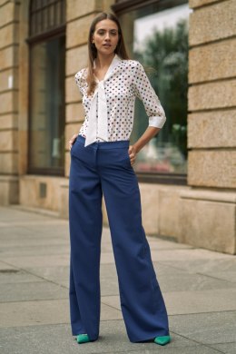 Spodnie Kobaltowe Palazzo