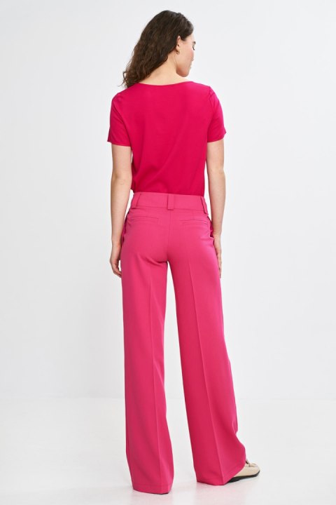 Spodnie Wide Leg Z Kantem