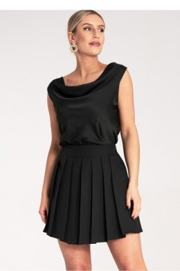 Krótka Plisowana Spódnica Czarna