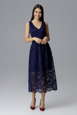 Elegancka sukienka o długości 7/8 z przepięknej koronki