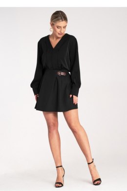 Krótka Spódnica Rozkloszowana Czarna