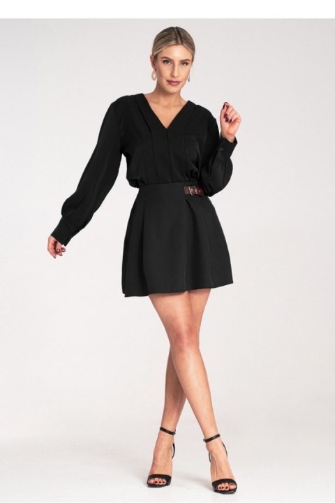 Krótka Spódnica Rozkloszowana Czarna