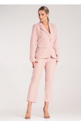 Elegancki, klasyczny komplet damski jasny róż