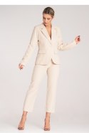 Elegancki, klasyczny komplet damski ecru