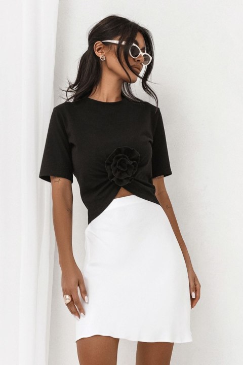 Krótka Spódnica Trapezowa Biała