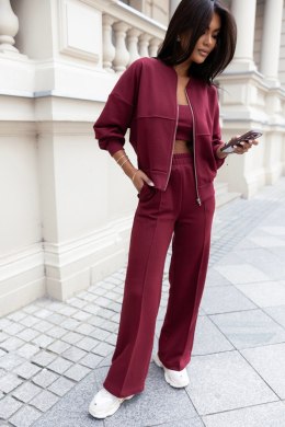 Dwuczęściowy komplet dresowy bordowy