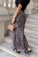 Wiskozowa Długa Spódnica W Panterkę
