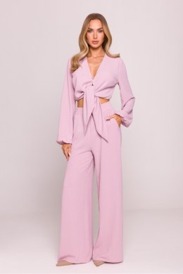 Spodnie Ze Szerokimi Nogawkami Różowe