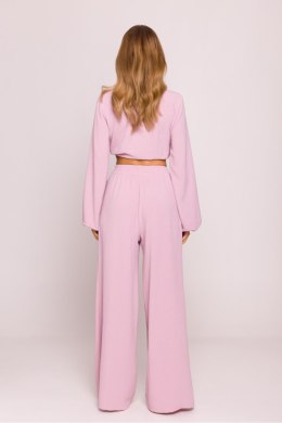 Spodnie Ze Szerokimi Nogawkami Różowe