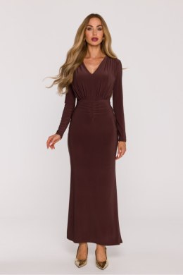 Elegancka i niezwykle kobieca sukienka maxi uszyta z gładkiej dzianiny