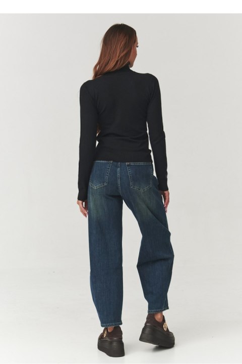 Dopasowany Golf Damski Czarny