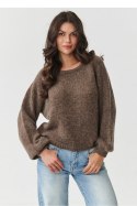 Elegancki, komfortowy sweter mocca