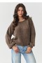 Elegancki, komfortowy sweter mocca