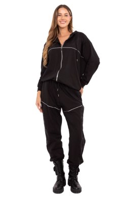Komplet dresowy damski w stylu casual czarny