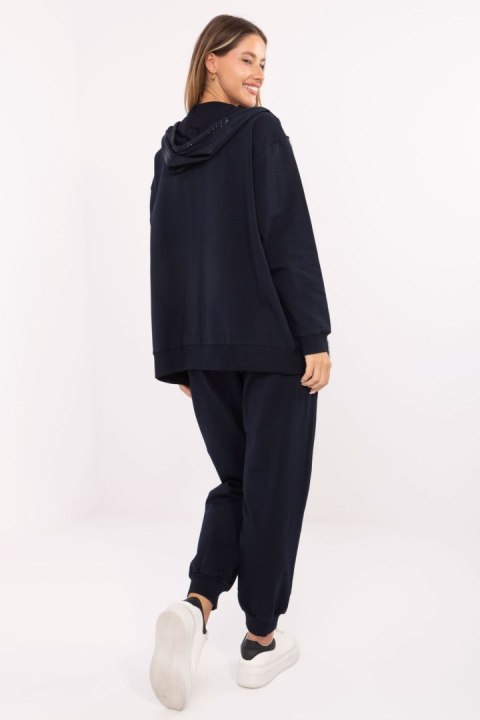 Komplet dresowy damski w stylu casual granatowy