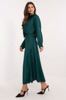 Klasyczna Długa Spódnica Ciemna Zieleń