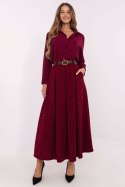 Elegancka Długa Spódnica Maxi Bordo