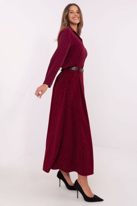 Elegancka Długa Spódnica Maxi Bordo