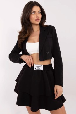 Rozkloszowana Spódnica Mini Czarna