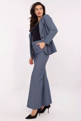 Spodnie Damskie Z Wysokim Stanem Szare