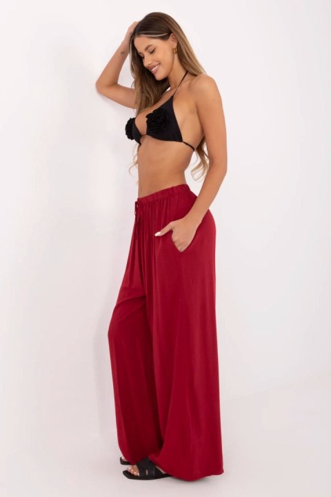 Lekkie Spodnie Damskie Czerwone