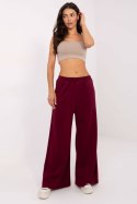 Dzianinowe Spodnie Z Nogawką Typu Wide Leg Bordo