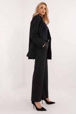 Eleganckie Spodnie Z Szeroką Nogawką Czarne