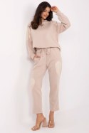 Komplet dresowy damski beżowy