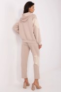 Komplet dresowy damski beżowy