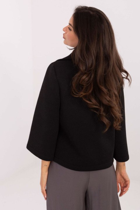 Krótki Płaszcz Damski Czarny