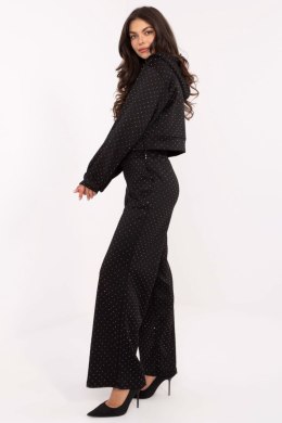 Komplet dresowy spodnie + bluza rozpinana czarny