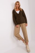 Sweter Damski Zapinany Khaki
