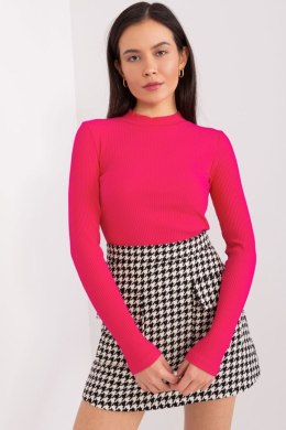 Dopasowana Bluzka Z Długim Rękawem Fuksja