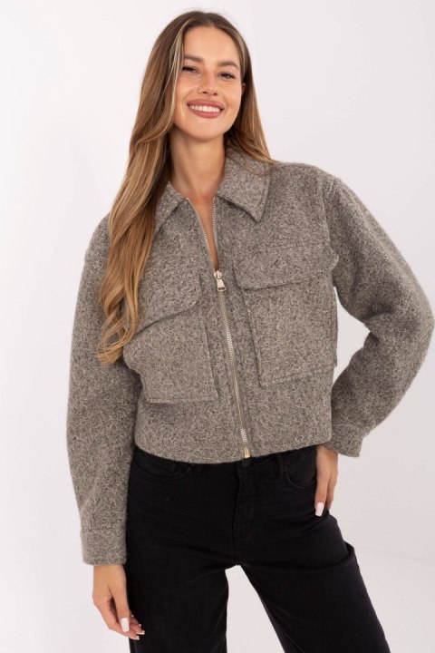 Casualowa Kurtka Damska Szara