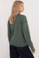 Sweter z półgolfem w stylu casual zielony