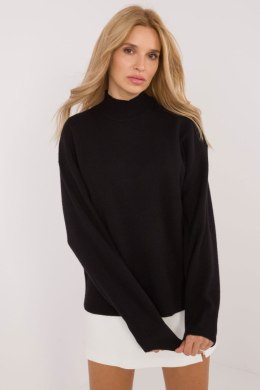 Sweter z półgolfem w stylu casual czarny