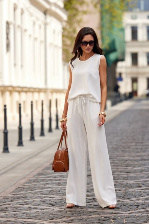 Spodnie Damskie Ecru