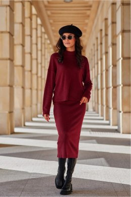 Basic Bluzka Damska Bordo