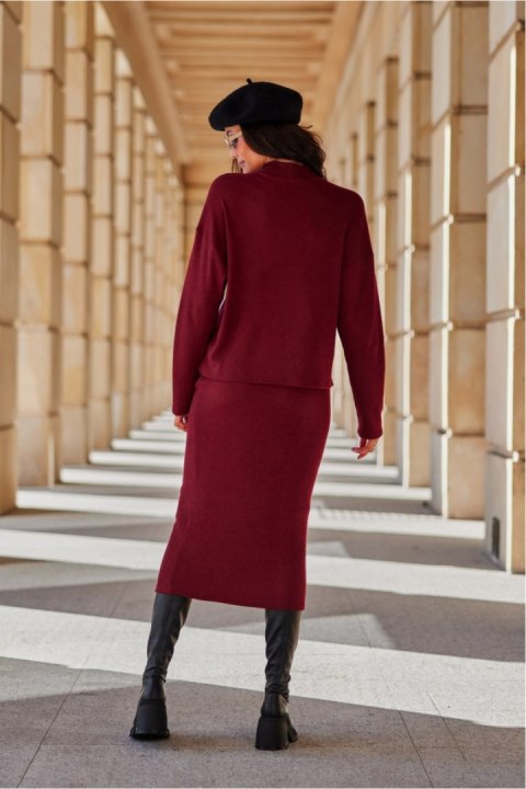 Basic Bluzka Damska Bordo