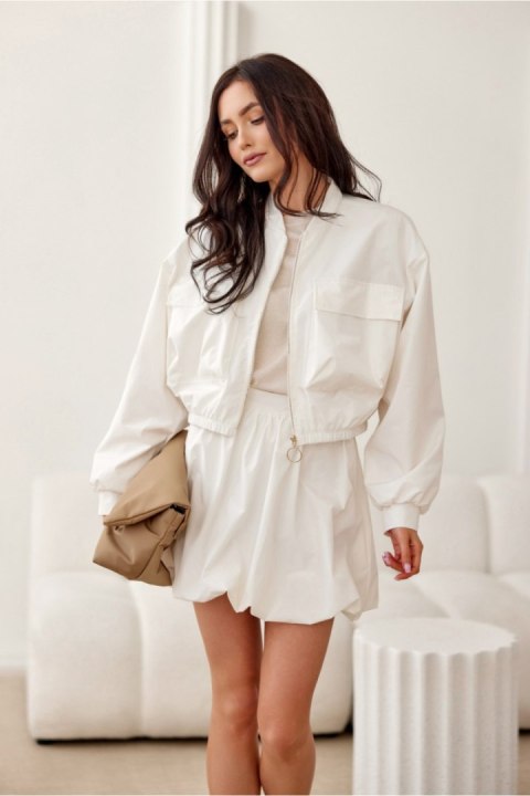 Biała Kurtka Damska Bomberka