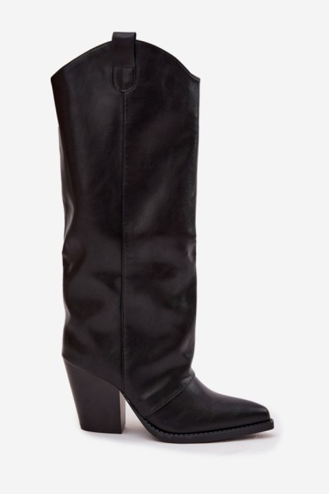 Kozaki Mavine Black Skóra