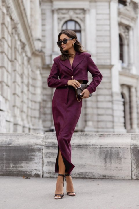 Elegancki komplet WARRIS w kolorze bordowym