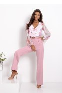Elegancki i kobiecy komplet damski jasny róż