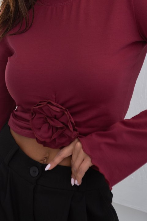 Bluzka Z Różą Bordo