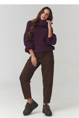 Oversize Golf Damski Fioletowy