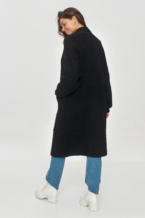 Sweter Długi Kardigan Czarny