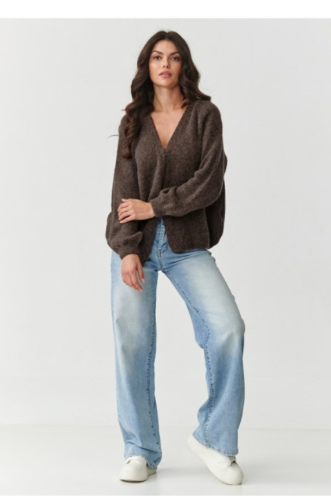 Sweter Kardigan Ziemisty Brąż