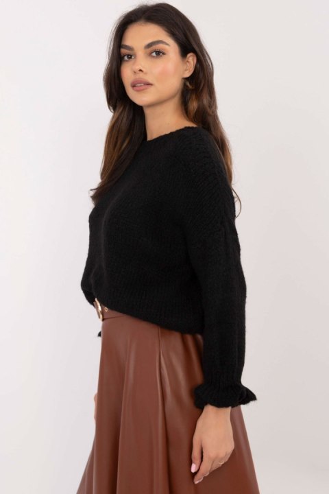 Stylowy damski sweter o casualowym charakterze czarny