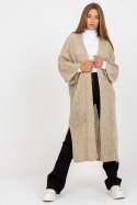 Sweter Długi Kardigan  Beżowy